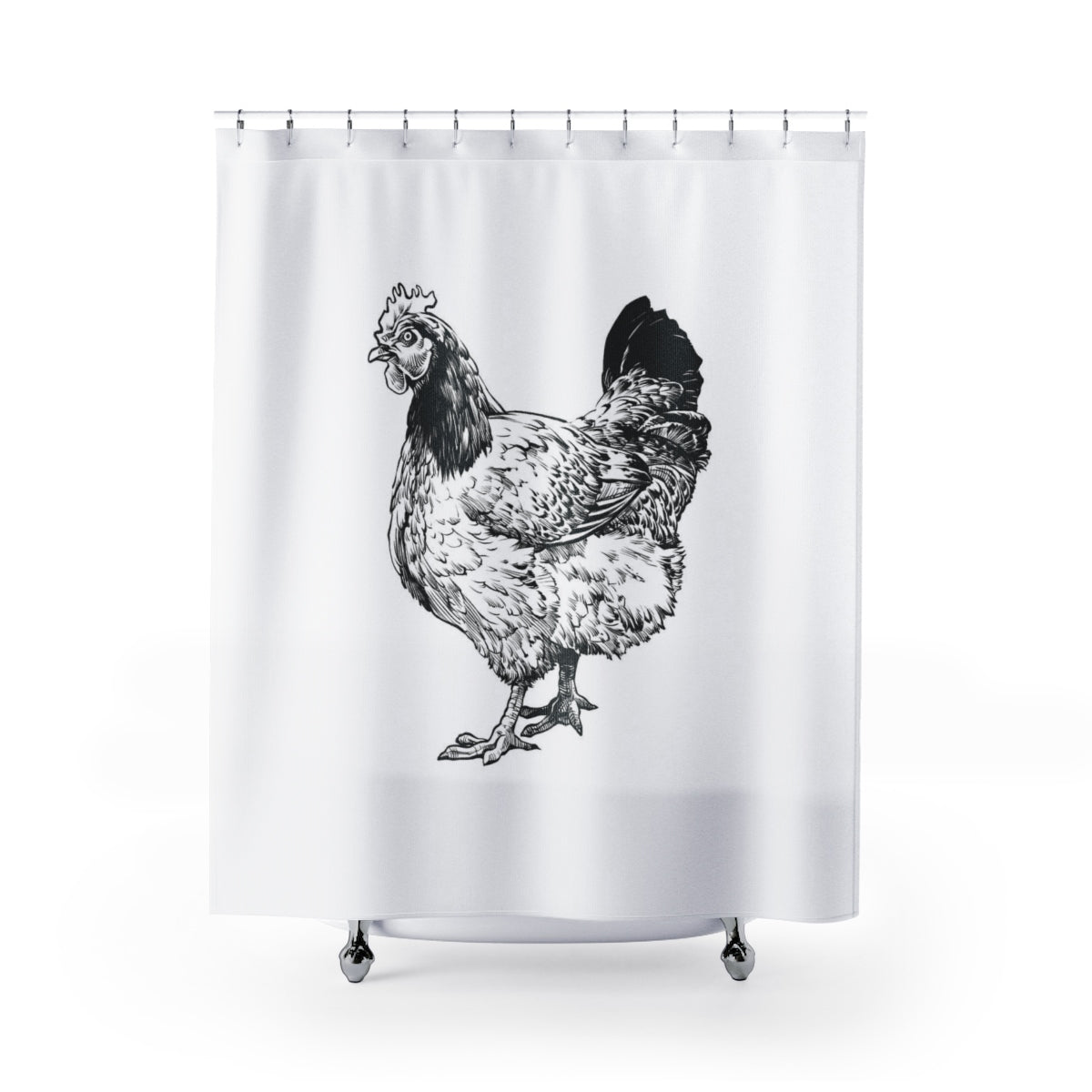 Chicken Farm Animal Shower Curtain Bathroom Decor The Pawster