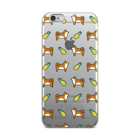 Pineapple Shiba Inu Dog Clear Iphone Case For Iphone X 8 8 Plus 7 6 5 Se