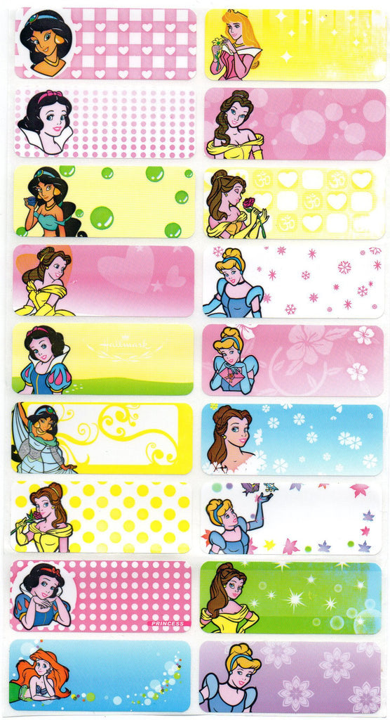 Large Disney Princess Name Stickers – StickerPrint.sg