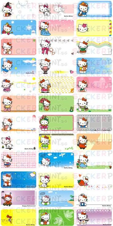 Medium Hello  Kitty  Name  Stickers  StickerPrint sg