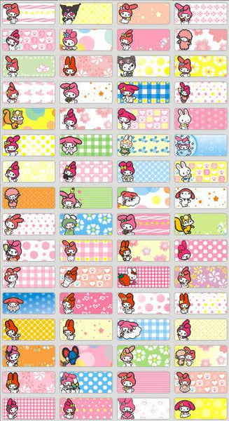 Small My Melody Name Stickers – StickerPrint.sg