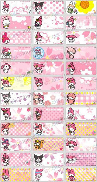 Medium My Melody Name Stickers – StickerPrint.sg