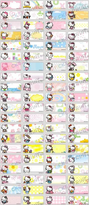 Small Hello  Kitty  Ver2 Name  Stickers  StickerPrint sg