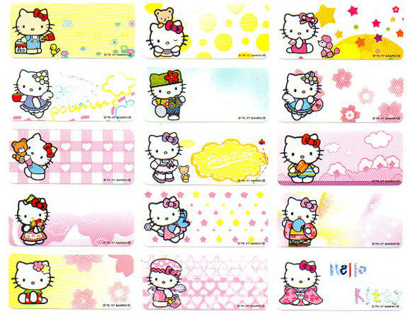 Medium Hello Kitty (Ver2) Name Stickers - StickerPrint.sg