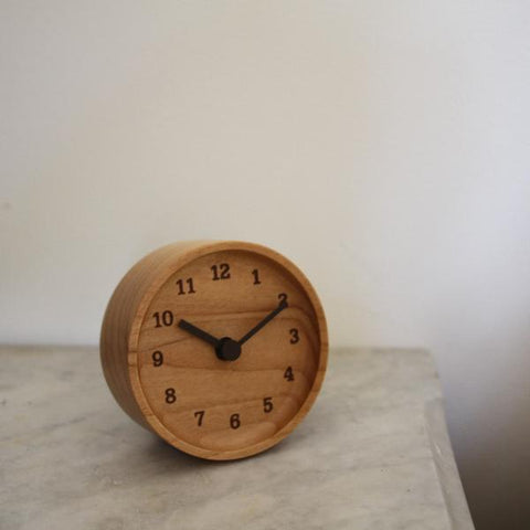 Alder wood Desk Clock Made in Japan Brook Farm General Store