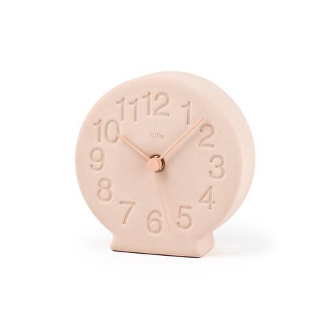 Pink Ceramic Desk Clock. Made in Japan. Brook Farm General Store