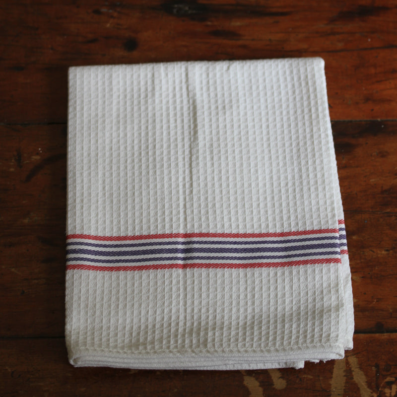 Pair of French Dish Towels - Tricolor Waffle
