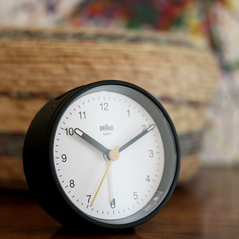 Round Alarm Clock - Black