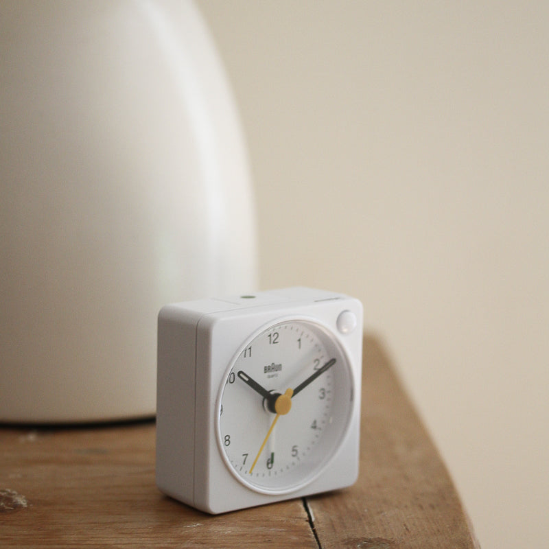 Travel Alarm Clock - White