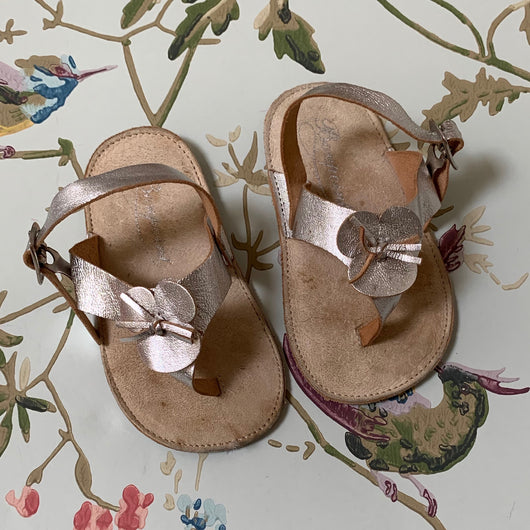 silver baby sandals