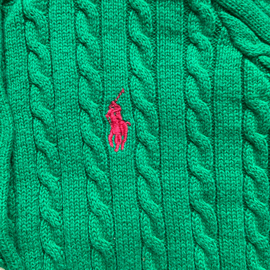 Ralph Lauren Green Cable Knit Cotton Cardigan: 2 Years – Littlest Luxuries