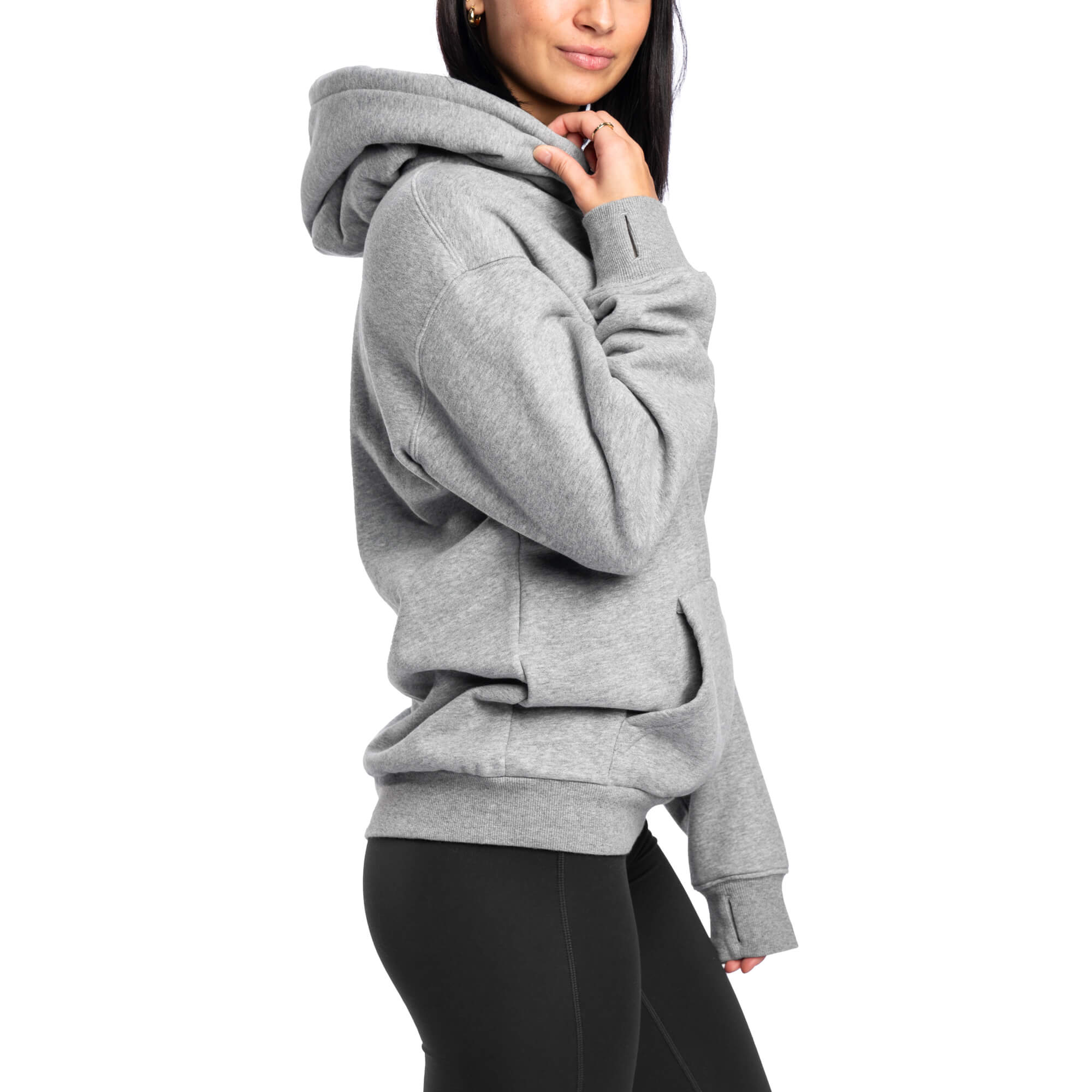 Buy Comfort Fit Crop Hoodie in Dark Grey Online India, Best Prices, COD -  Clovia - AT0162P05