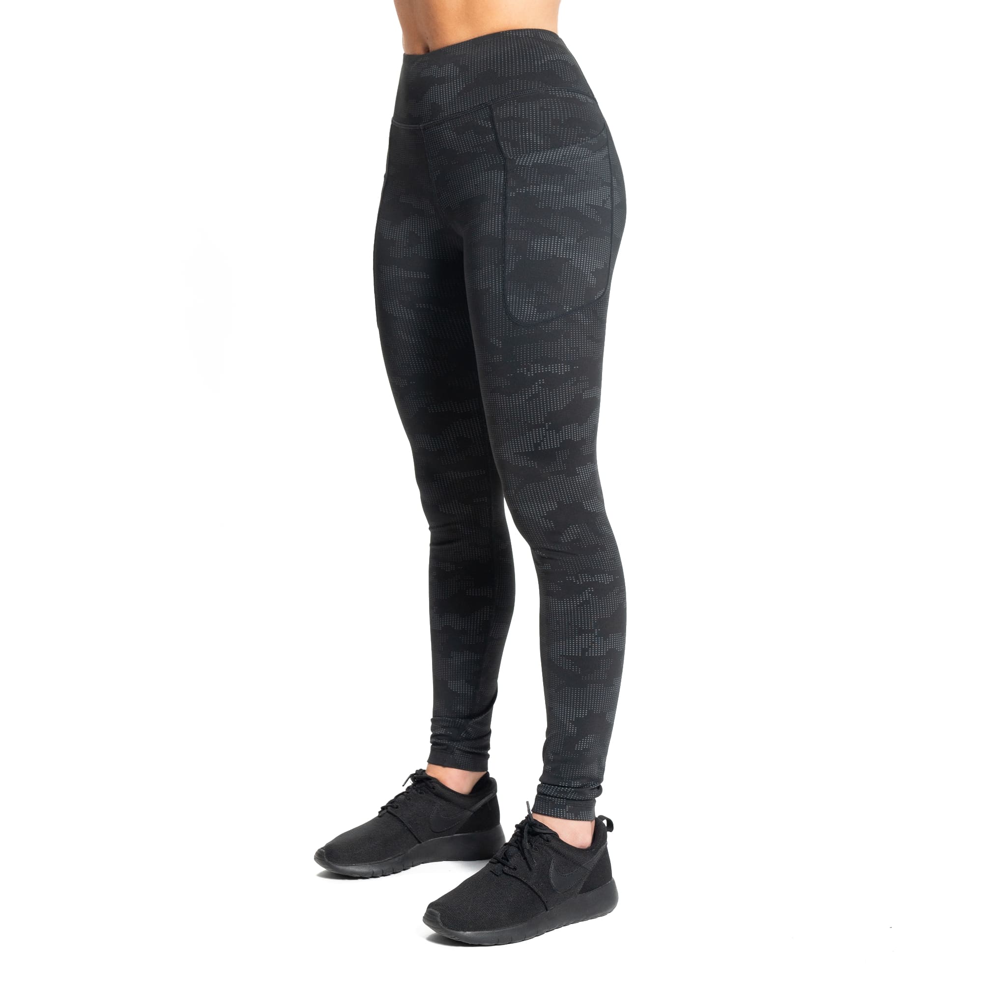 Yogalicious Lux Camo High Waisted Side Pocket Black Gray Leggings Size  Small - $15 - From Kelly