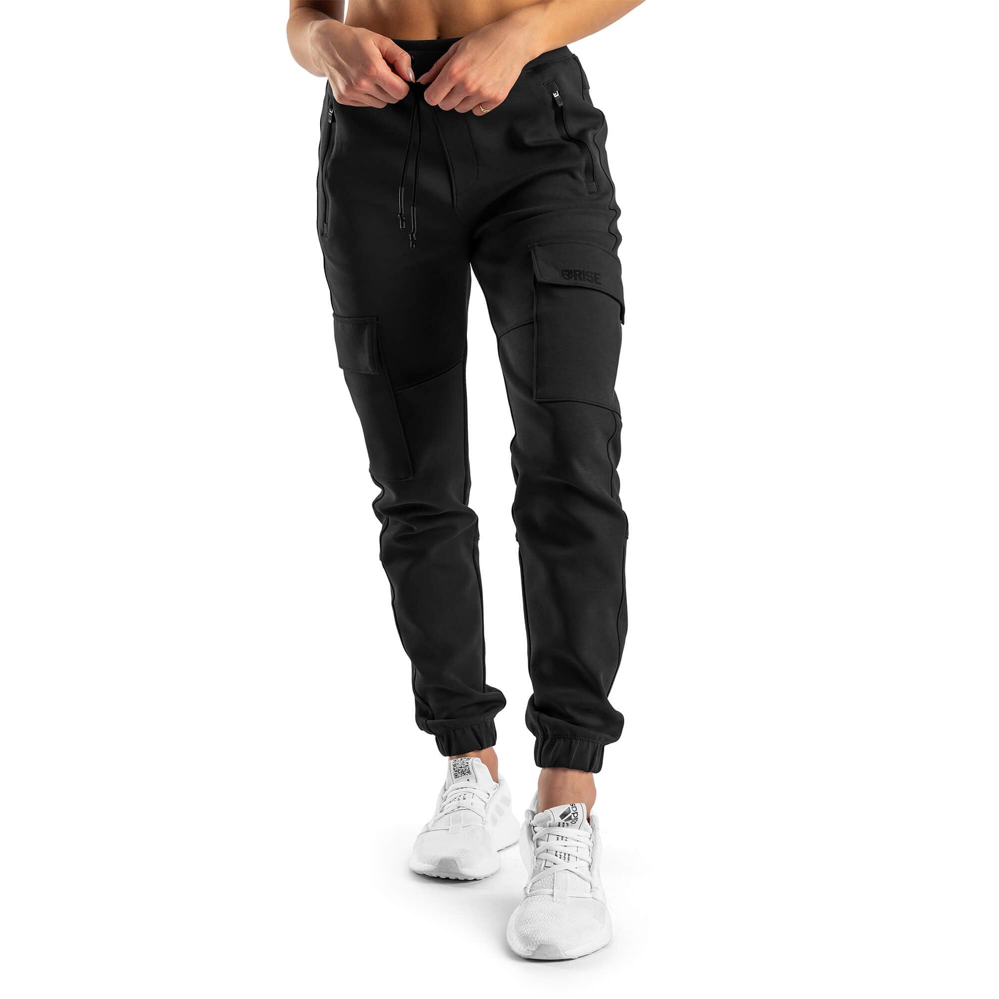 Raised By Wolves-Pants-Straight Leg Cargo Sweats - Black Riot HK