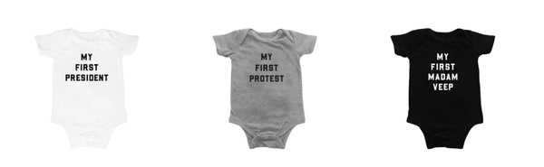 Love Bubby My First Veep Madam President Protest Baby Bodysuit Onesie