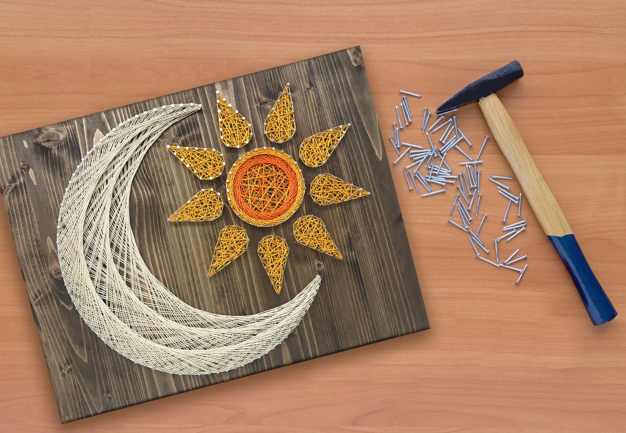 String Art Moon Phase - wide 3