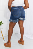 Judy Blue Full Size Ari Midrise Fringe Shorts