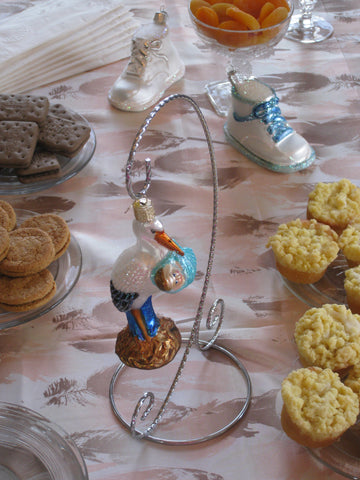 Bundle of Joy Stork Ornament & Baby Shoe Ornament Baby Shower Decor its-ornamental.com