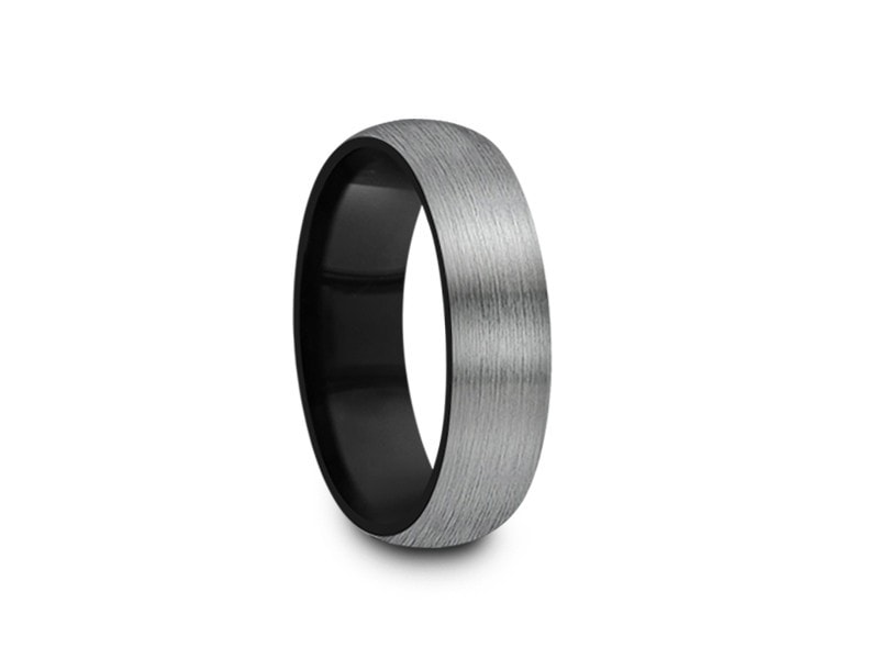 Gunmetal Grey Wedding Band