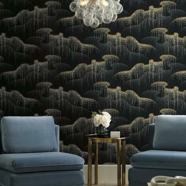York Wallcoverings Candice Olson Decadence Paradise Wallpaper  Graymetallic gold silver  Walmartcom