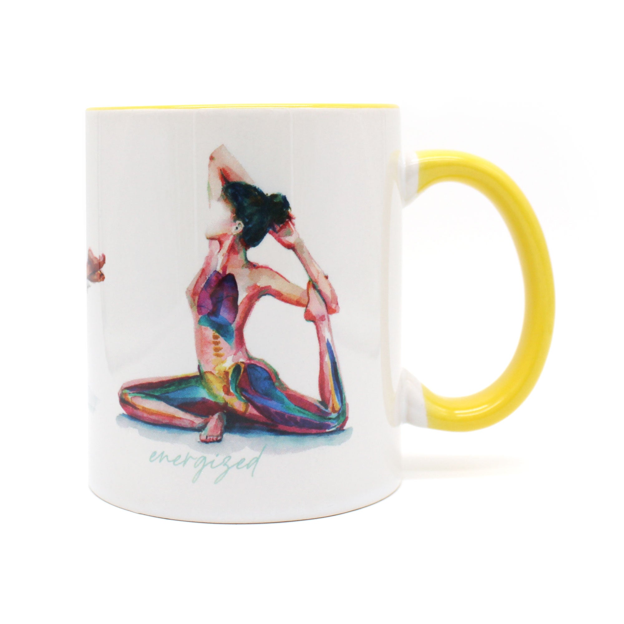 Seated Yoga Poses Mug 11 Oz Ceramic Lyon Road Art 7482