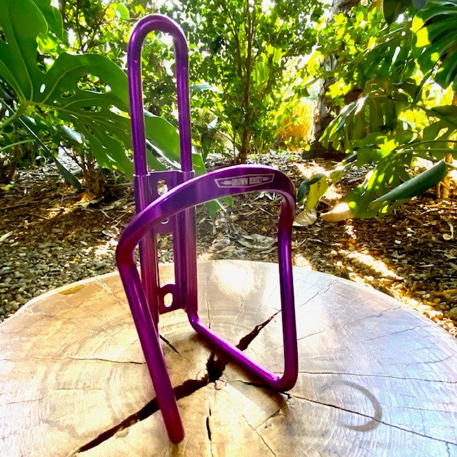 purple bike bottle cage