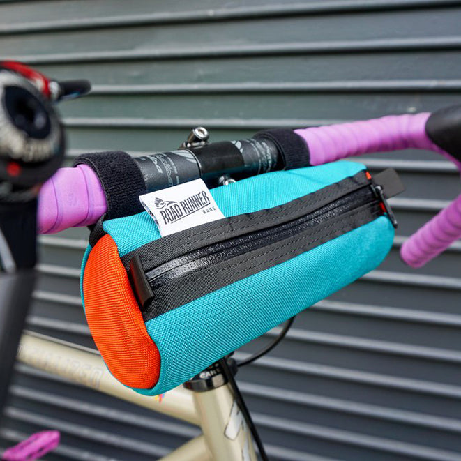 Road Runner Burrito Handlebar Bag - Teal/Orange Cordura – I Like Your Bike
