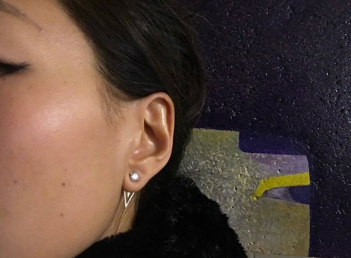 3-in-1 Rocker Ear Jackets Sterling silver Earrings hypoallergenic jewelry