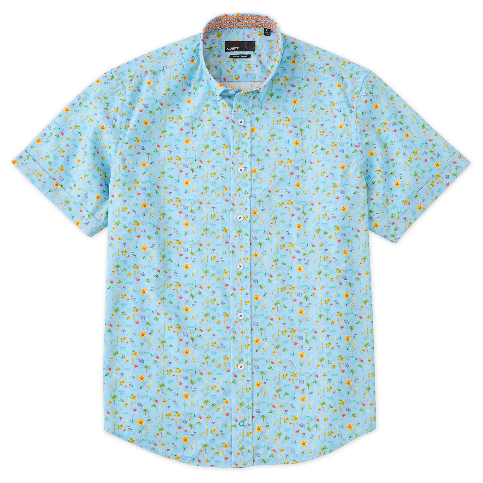 Fulton Men's Short Sleeve Brown Cactus Print Shirt