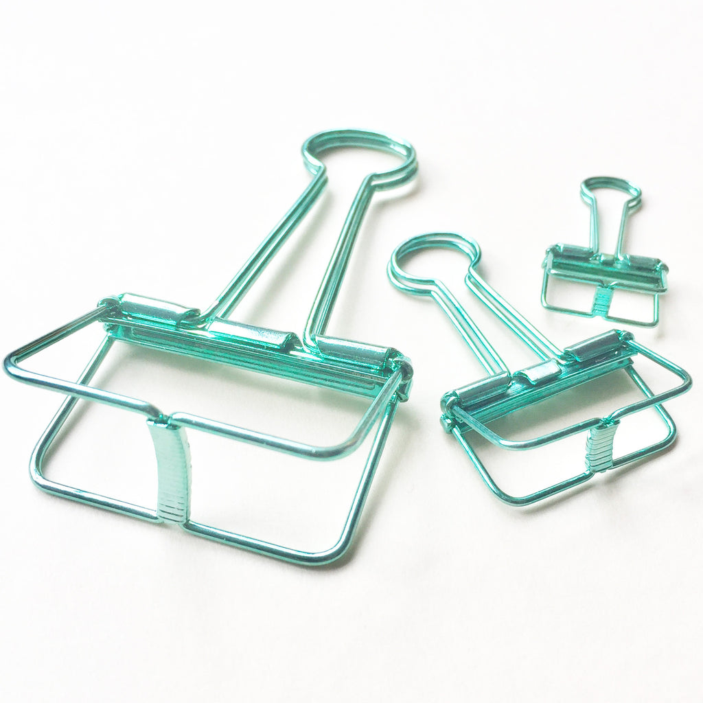 green binder clips