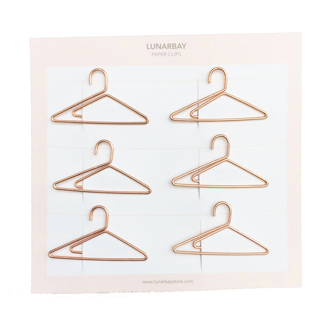 Paper Clips Hangers - Set of 6 (Rose Gold)