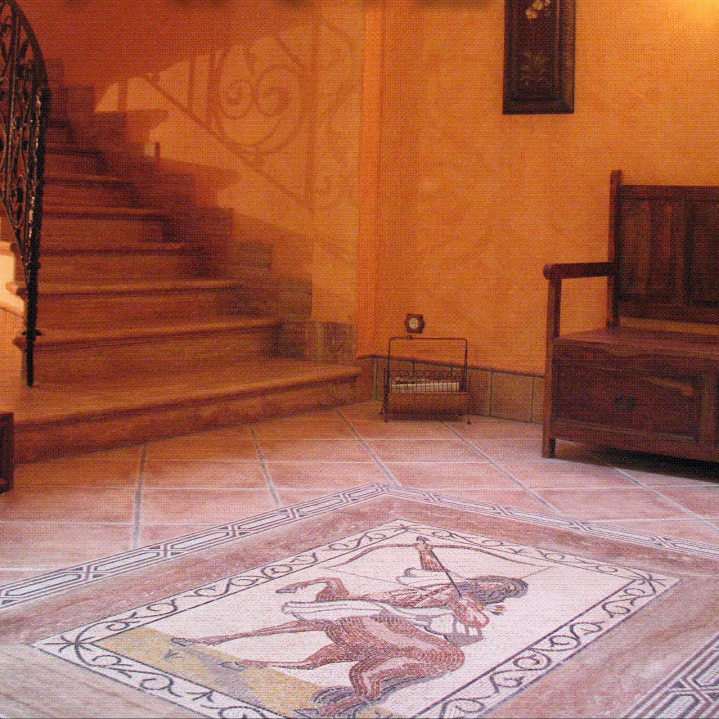 Floor Roman mosaic in a home interior