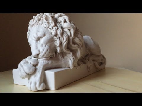 marble lion statuette video thumbnail
