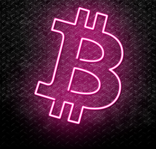 Bitcoin Logo Cryptocurrency Neon Sign For Sale // Neonstation