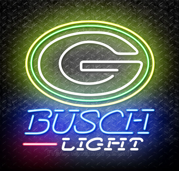 Busch Light NFL Green Bay Packers panneau néon à vendre