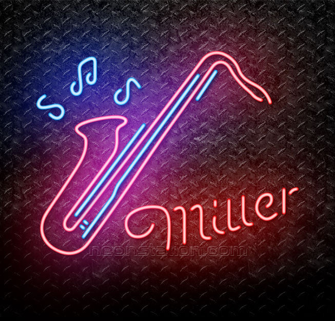 Miller Saxophone Jazz Neon Sign For Sale // Neonstation