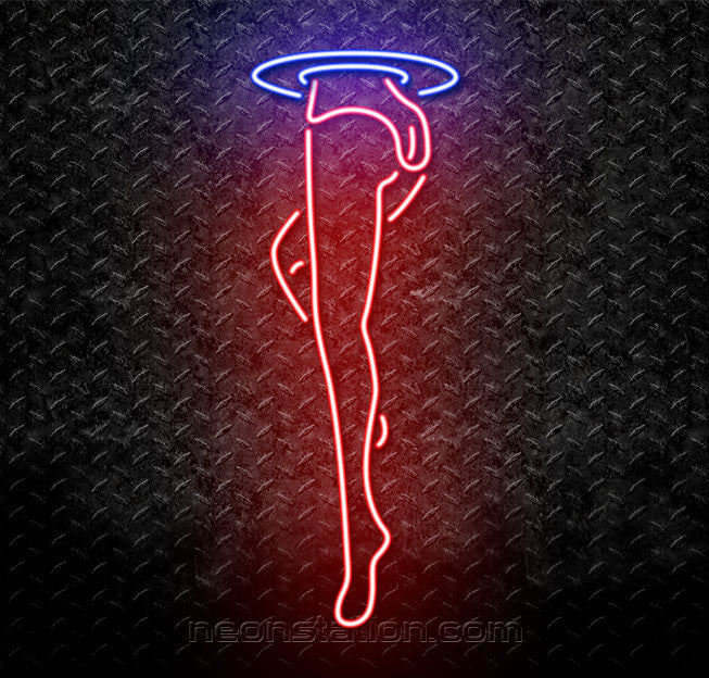 Strip Girl With Leg Pole Dancer Neon Sign For Sale