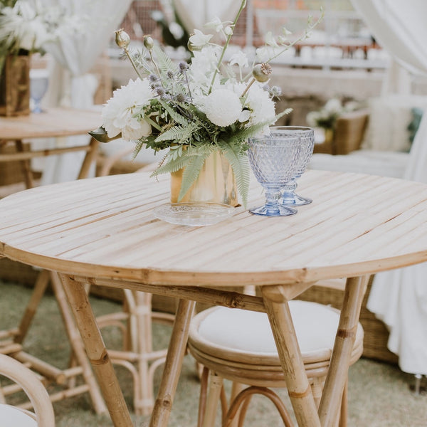 cane bar with stools