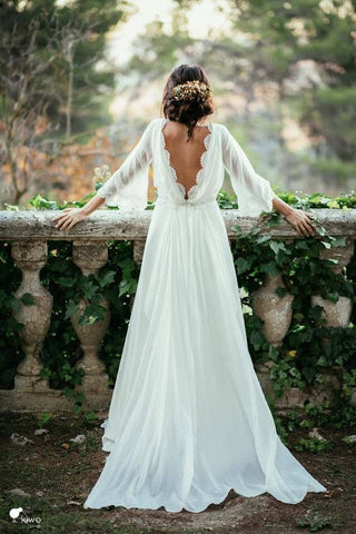 bohemian casual wedding dress
