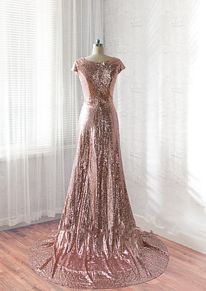 rose gold shiny dress