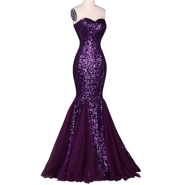 purple sparkly dress