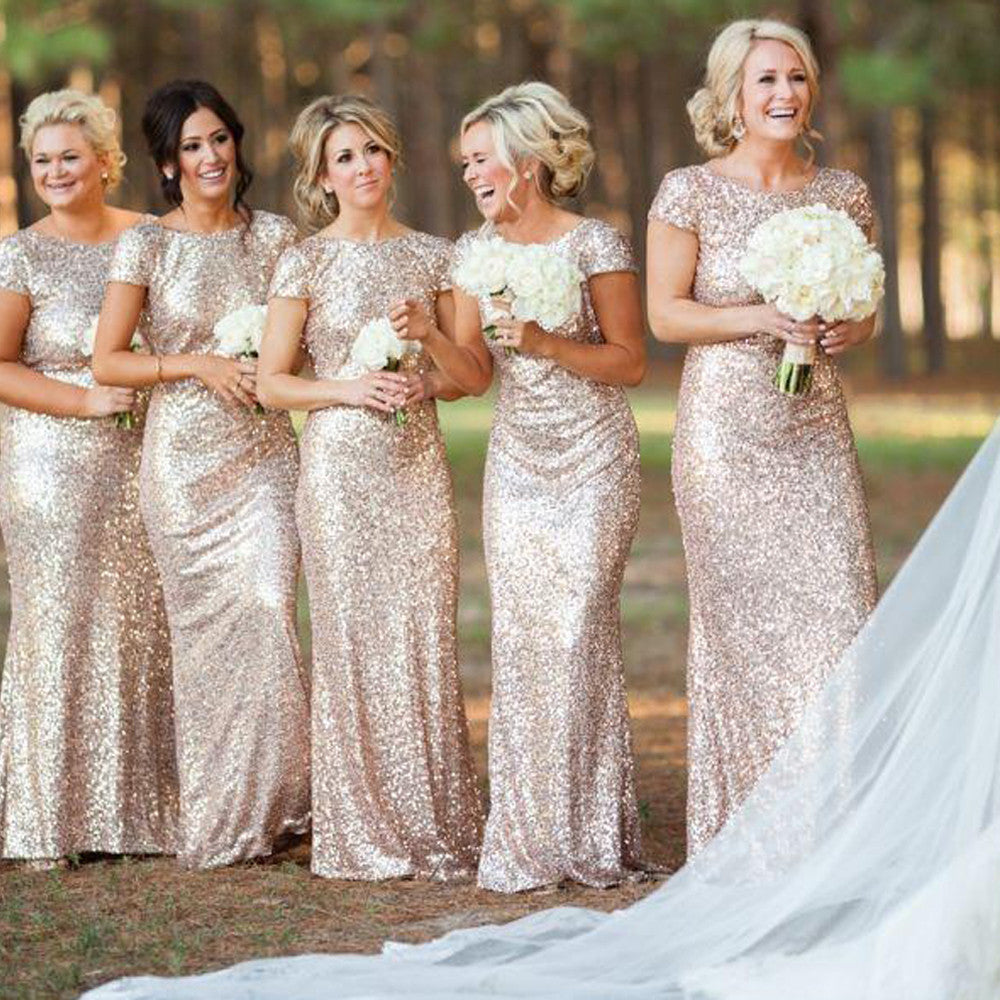 short sequin wedding dress