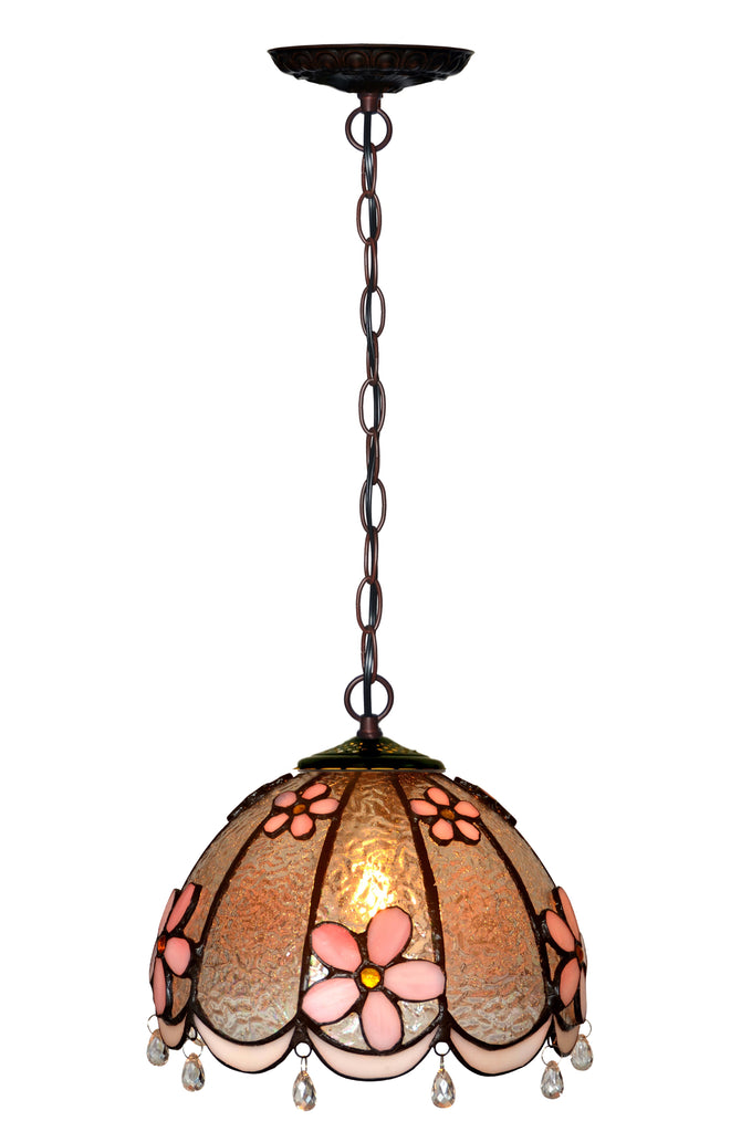 Small Pink Daisy Style Tiffany Stained Glass Pendant Lights – Joanne