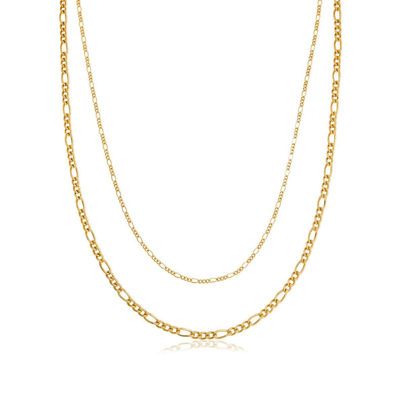 Birthstone & Letter Pearl Double Sphere Chain Necklace (Gold) – Abbott