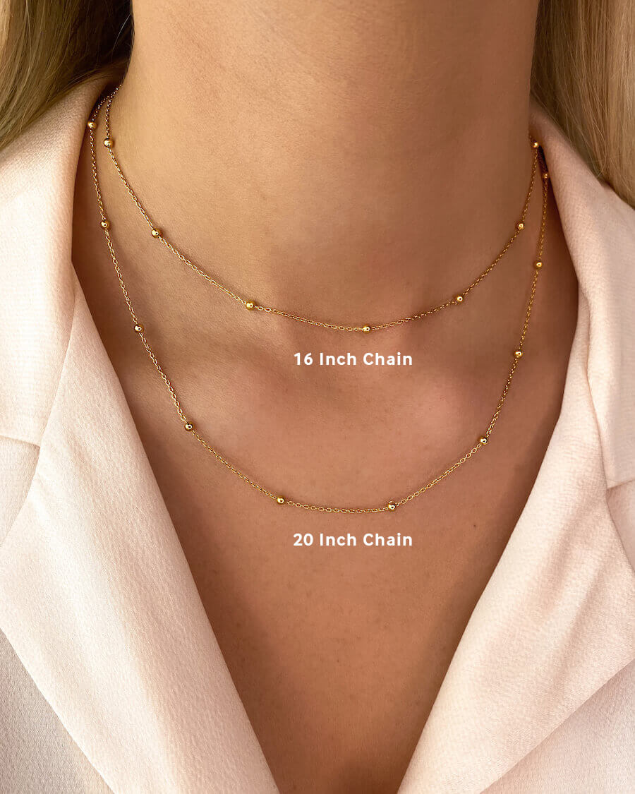 Sphere Chain Necklace 16 in (Gold) – Abbott Lyon Deutschland