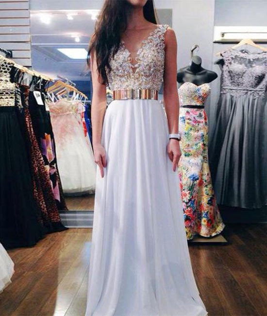 all white formal dresses