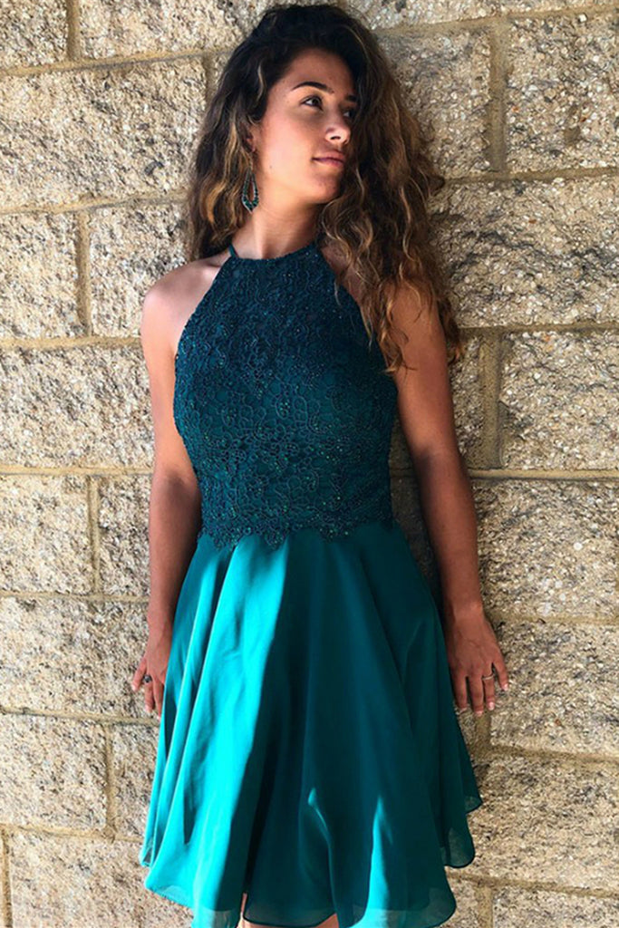 turquoise lace dress