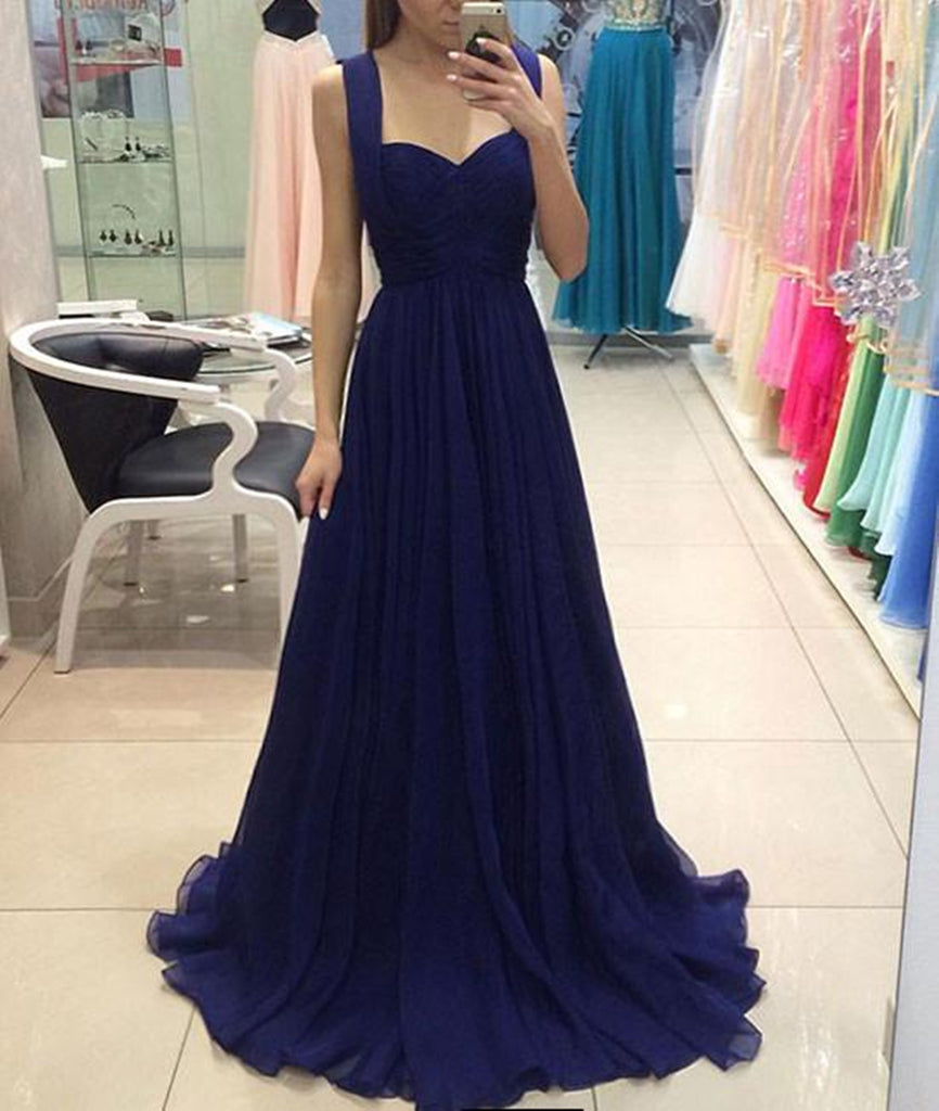 royal blue long frocks