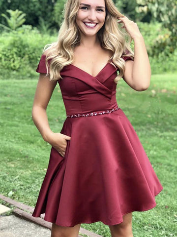 cute off the shoulder prom dresses