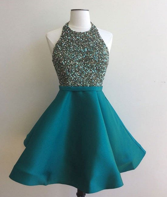 green hoco dress